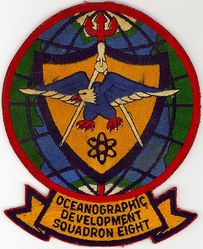 Oceanographic Development Squadron 8 (VXN-8)
Established as Airborne Training Unit Atlantic (AEWTULANT) in 1958. Redesignated Oceanographic Air Survey Unit (OASU) on 1 Jul 1965; Air Development Squadron EIGHT (VX-8) on 1 Jul 1967; Oceanographic Development Squadron EIGHT (VXN-8) on 1 Jul 1967; Disestablished on 1 Oct 1993.
