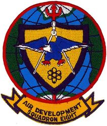 Air Development Squadron 8 (VX-8)
Established as Airborne Training Unit Atlantic (AEWTULANT) in 1958. Redesignated Oceanographic Air Survey Unit (OASU) on 1 Jul 1965; Air Development Squadron EIGHT (VX-8) on 1 Jul 1967; Oceanographic Development Squadron EIGHT (VXN-8) on 1 Jul 1967; Disestablished on 1 Oct 1993.
