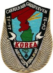 Carrier Air Group 7 (CVG-7) Task Force 77 Korea
Korean operations, May 1952-Jan 1953.
