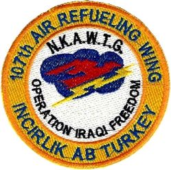 107th Air Refueling Wing Operation IRAQI FREEDOM 
Turkish made.
