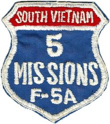 10th Fighter Squadron, Commando F-5A 5 Missions South Vietnam
A play on 5 missions/F-5 aircraft. Thai made.

