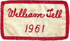 11th Fighter-Interceptor Squadron William Tell 1961
Chain stitched.
