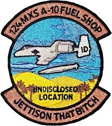 124th Maintenance Squadron A-10 Fuel Shop Morale Operation EPIC FURY 2026
 At Muwaffaq Al-Salti AB, Jordan in April, 2026.
