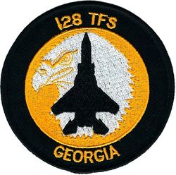 128th Tactical Fighter Squadron F-15 Morale
The usual patch had the red/black/white colors associated with the University of Georgia. The 128 TFS Georgia Tech grads made this one in their school's colors.
