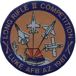 12th Air Force LONG RIFLE II Competition 1987
Printed on vinyl.
