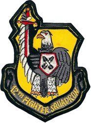 12th Fighter Squadron
On leather, as worn.
