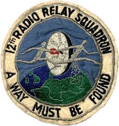 12th Radio Relay Squadron
Active 1956-1962. German made on felt.
