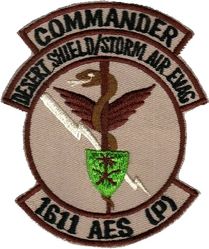 1611th Aeromedical Evacuation Squadron (Provisional) Commander Operation DESERT SHIELD/ DESERT STORM 1990-1991
Keywords: desert