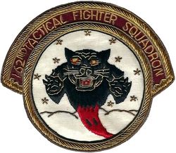 162d Tactical Fighter Squadron
Bullion blazer patch, F-100D era.
