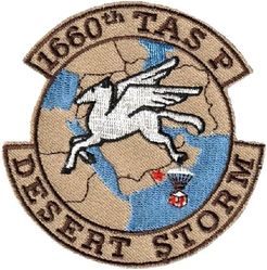 1660th Tactical Airlift Squadron (Provisional) Operation DESERT STORM 1991
Local made.
Keywords: Desert