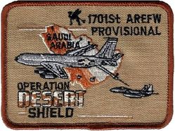 1701st Air Refueling Wing (Provisional) Morale Operation DESERT SHIELD 1990
Keywords: Desert