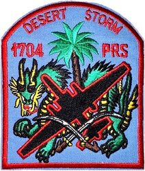 1704th Reconnaissance Squadron (Provisional) U-2 Operation DESERT STORM 1991
On 21 Sep 1990 OL-CH was designated 1704th Reconnaissance Squadron (Provisional). During the deployment (Aug 90-Feb 91) U-2s flew 564 missions; 4,561.6 hours flown. The Operation DESERT STORM name was used until August 1992 when it was renamed Operation SOUTHERN WATCH.

