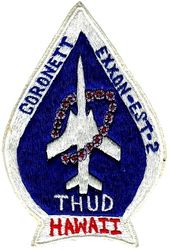 17th Wild Weasel Squadron Operation CORONET EXXON
Done for 17 WWS F-105G redeployment to the US in October 1974. Upon landing at George AFB, after a stop in Hawaii, they were redesignated the 562 TFS. Thai made.
