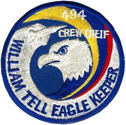 18th Tactical Fighter Wing F-15 Crew Chief William Tell Competition 1984
494 is aircraft tail # 78-0494. Korean made.
