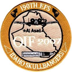 190th Expeditionary Fighter Squadron Operation IRAQI FREEDOM 2007
Keywords: Desert