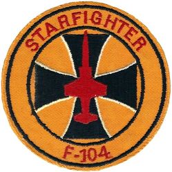 197th Fighter-Interceptor Squadron F-104 Operation STAIR STEP 1962
197th FIS F-104A/B Starfighters operated from November 1961 until June 1962 at Ramstein pulling air defense alert. This patch may have been German Air Force, but used by the 197th in solidarity while deployed. German made.
