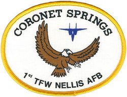 1st Tactical Fighter Wing Exercise CORONET SPRINGS
Exact info unknown. Printed hat patch.
