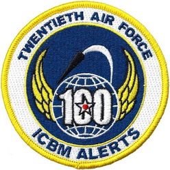 20th Air Force 100 ICBM Alerts
Could be worn by crew from any of the 3 missile wings assigned to 20 AF.
