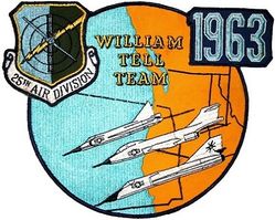 25th Air Division William Tell Competition 1963
Back patch with F-102, F-101, and F-106 depicted.
