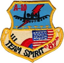 25th Tactical Fighter Squadron Exercise TEAM SPIRIT 1987
Korean made.
