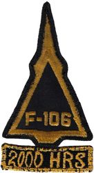 2d Fighter-Interceptor Training Squadron F-106 2000 Hours
Aircraft patch is US made, tab is Korean. As worn.
