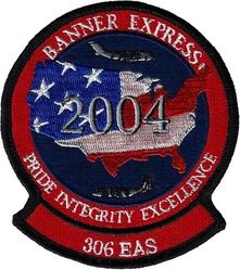 306th Expeditionary Airlift Squadron BANNER EXPRESS 2004 
Attached to the 89th Airlift Wing at Joint Base Andrews, Maryland, the squadron operates with approximately 60 maintenance and 20 operations personnel in support of four to ten transient C-17 Globemaster III aircrew and aircraft. The squadron is traditionally activated in support of a presidential re-election campaign with a mission of presidential airlift logistical support. Aircraft and personnel are propositioned to support an expected surge in airlift requirements while seeking to minimize the overall cost for airlift.
