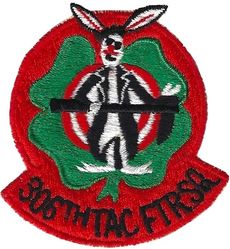 306th Tactical Fighter Squadron 
Hat patch, Japan made.
