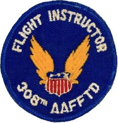 308th Army Air Forces Flying Training Detachment Flight Instructor
Contract operated by: Stamford Flying School and Lou Foote Flying Service and Coleman Flying School.
