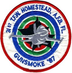 31st Tactical Fighter Wing Gunsmoke Competition 1987
Aircrew version, as worn during meet. A more common version was done after.
