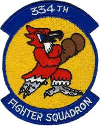 334th Fighter-Day Squadron and Tactical Fighter Squadron 
Large patch worn during both FDS and early TFS ops. 
