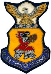 334th Tactical Fighter Squadron
Bullion blazer patch, Japan made mid 1960s.

