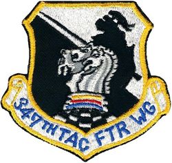 347th Tactical Fighter Wing 
On black twill, Japan made.
