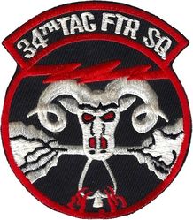34th Tactical Fighter Squadron
Korean made on twill.
