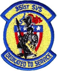 351st Services Squadron
First version, larger and more yellow.
