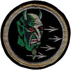 356th Tactical Fighter Squadron 
Separate patch sewn to felt disc. F-4 era, Japan made. 
