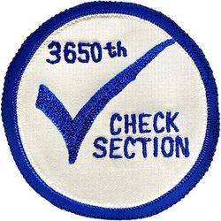 3650th Pilot Training Wing Check Section
