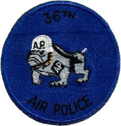 36th Air Police Squadron
German made.
