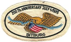 Bitburg Air Base, Germany Bicentennial 1976
For 1976 celebrations. German made 
