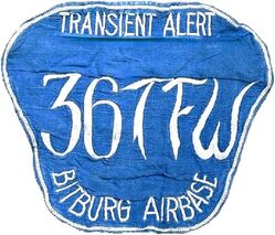 36th Tactical Fighter Wing Transient Alert
Backpatch, circa 1970, German made.
