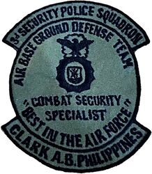3d Security Police Squadron Air Base Ground Defense Team Best in AF
Philippine made.
Keywords: subdued