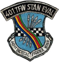401st Tactical Fighter Wing Standardization/Evaluation
German made tab sewn to Japanese made patch as worn.
