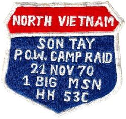 40th Aerospace Rescue and Recovery Squadron HH-53C Son Tay Raid 1970
21 November 1970, 5 of the squadron's HH-53s took part in Operation Ivory Coast, the raid on the Son Tay POW camp. Thai made.
