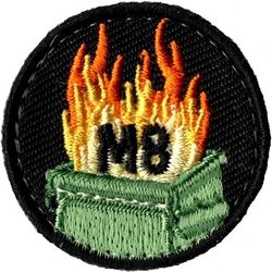 40th Flight Test Squadron F-16 Division Morale
For attachment to 8 ball patch, which is made with pile/loop part of Velcro to front of patch, so smaller patches unique to whatever test project the pilot is working on can be swapped out as needed. M8 is a software upgrade program. The dumpster fire suggests there are big challenges.
