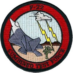 411th Flight Test Squadron F-22 Combined Test Force 
Early version when the F-22 was still known as the Lightning ll. 
