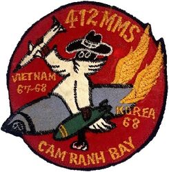 412th Munitions Maintenance Squadron Morale
Tour patch, was deployed from RVN to Korea duruing the 1968 Pueblo Crisis. RVN made.
