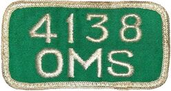4138th Organizational Maintenance Squadron
Hat patch.
