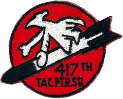 417th Tactical Fighter Squadron 
Hat patch, German made.
