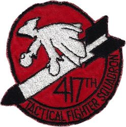 417th Tactical Fighter Squadron
Darker red, smaller black nose cone. German made.
