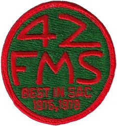 42d Field Maintenance Squadron Best in Strategic Air Command Award 1976 and 1978
Not done as a subdued patch, just the colors they chose.

