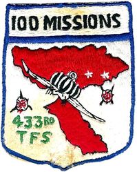 433d Tactical Fighter Squadron 100 Missions Vietnam
Thai made.
